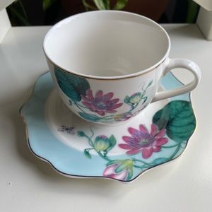 Grace Teaware Floral Theme Tea Cup With Saucer-  Finecasa